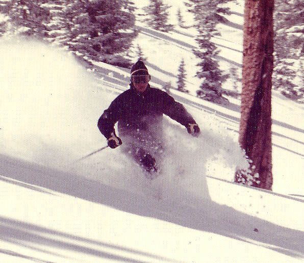 Larry skiing