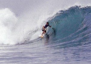 author Larry Kelley surfing
