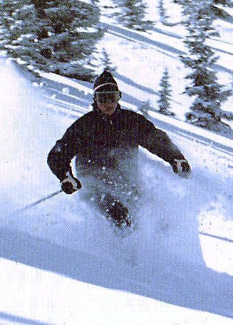 author Larry Kelley skiing