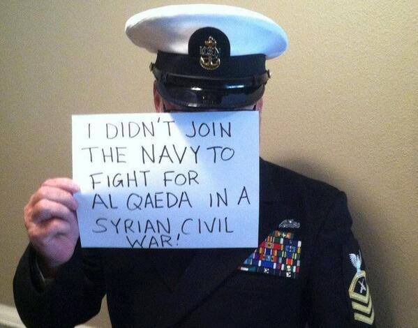 Naval Officer Protesting on Facebook. Photo Source: Facebook.com